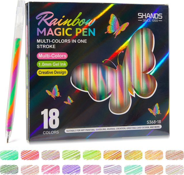 18-teiliges Gelschreiber-Set in Mehrfarben mit 1,2 mm Stiftstärke für Schule und DIY-Projekte - Bild 1