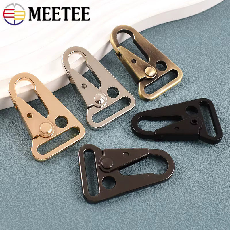 Meetee Metall Schnallen Karabiner Clips in Gold für Taschenriemen und Hundehalsbänder mit 25mm, 32mm und 38mm Breite - Bild 3