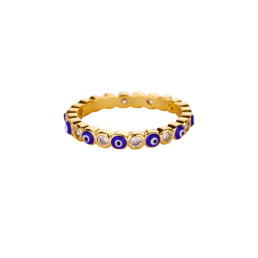 ETCAVCE Ring Edelstahl, Gold, Kristall, Unisex - Bild 2