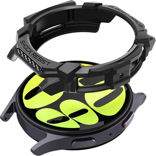 Spigen Rugged Armor Schutzhülle für Samsung Galaxy Watch 7 (44 mm) in Mattschwarz - Bild 1