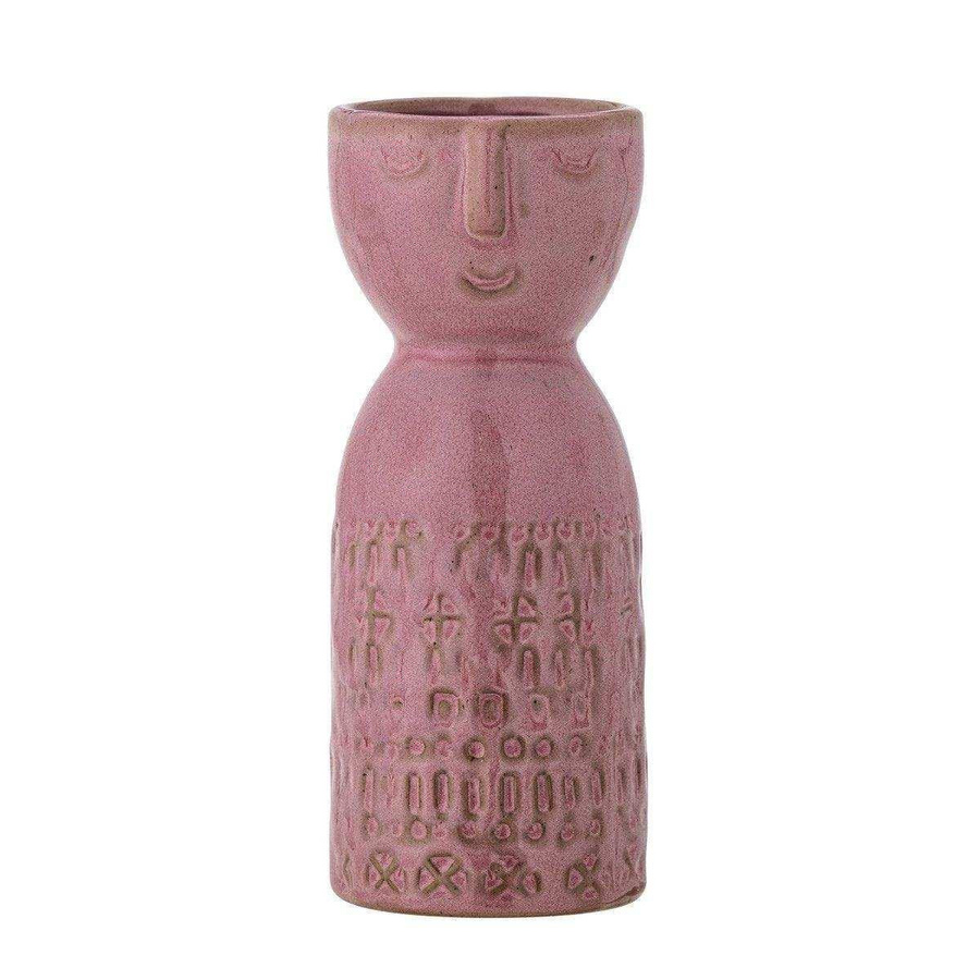 Bloomingville Vase Embla aus Steingut in Rosa, Höhe: 14,5 cm - Bild 1