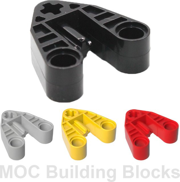 wishiot Achsbolzen-Verbinder Bausteine Technische Ersatzteile, 5-teiliges Set, Schwarz - Bild 1