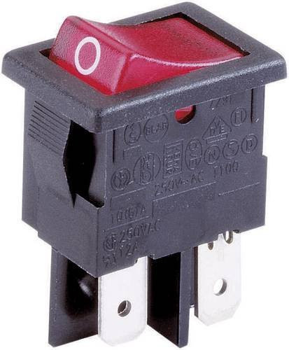 Arcolectric Wippschalter H 8553 VB NAG Rot 230 V/AC 10A 2 x Aus/Ein rastend - Bild 1