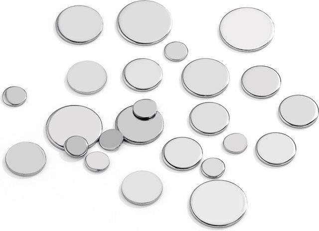 baizzx Charms Disc, Edelstahl, Silber, Unisex - Bild 1