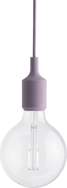Muuto E27 LED Pendelleuchte in Violett und Grau mit transparentem Glaskörper - Bild 1
