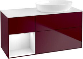 V&B Waschtischunterschrank Finion mit Wandbeleuchtung in Weiß, Breite: 120 cm, Tiefe: 50,1 cm, Höhe: 50,1 cm - Bild 1
