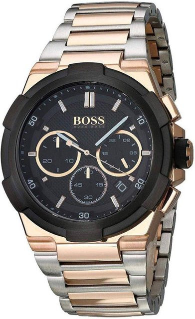 Hugo Boss Chronograph, Edelstahl, Bicolor, Quarz, 46 mm, Herren - Bild 1