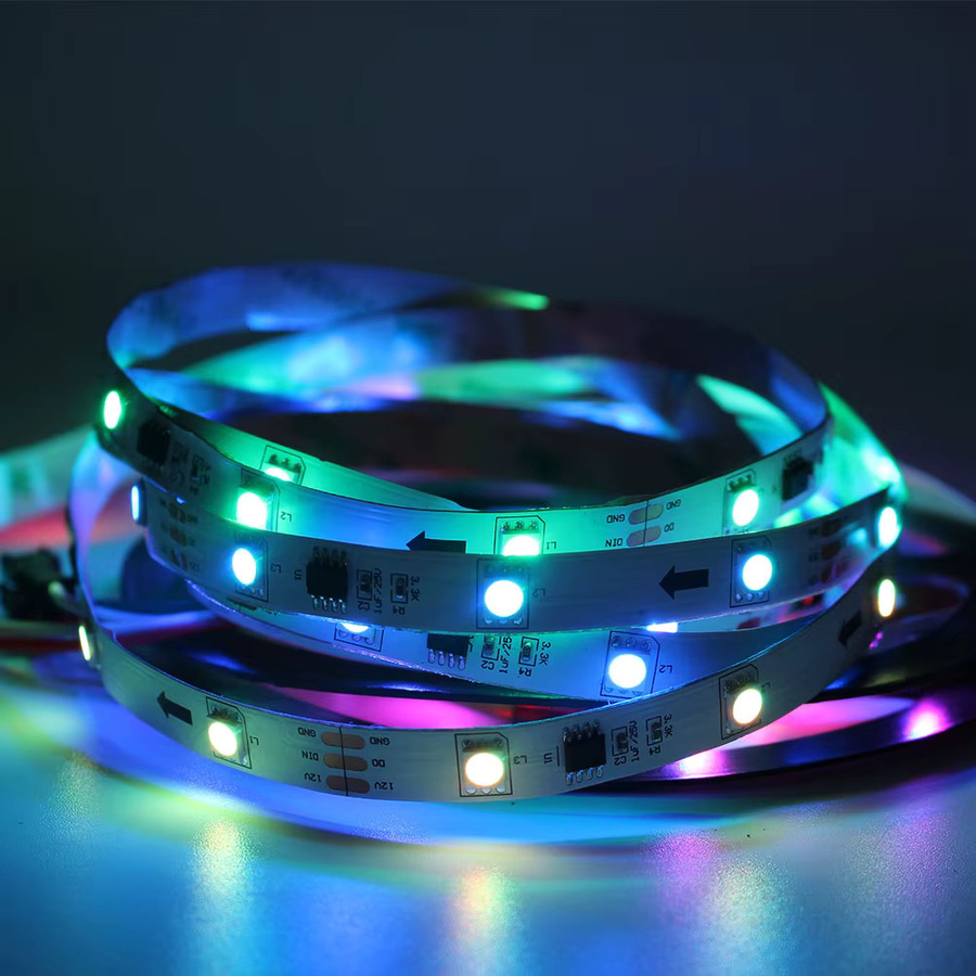 Taslauk WS2811 Magic Color RGBIC LED-Streifen SMD5050, adressierbar mit 12V, Multicolor - Bild 3