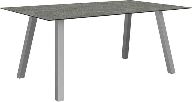 Stern Tisch Interno Silverstar 2.0 Flint mit Edelstahlplatte in Silber und Grau, B: 180 cm, T: 100 cm - Bild 1