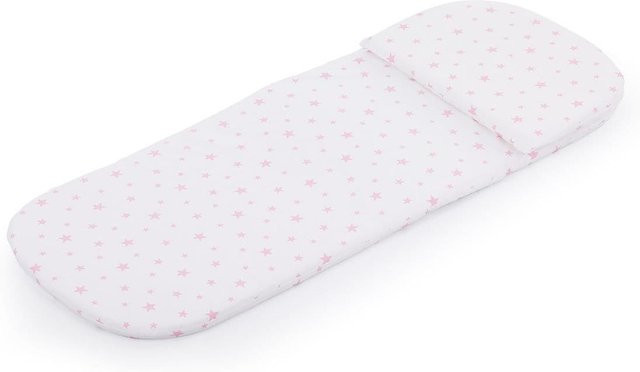Chipolino Kinderwagen Einlage mit Kopfkissen im Sternenmuster, atmungsaktiv, Pink - Bild 1