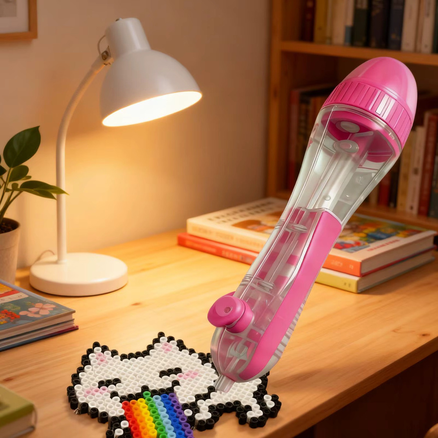 Automatischer Perlen-Dispenser-Stift für Bastelarbeiten in Pink mit 2,6-mm-Spitze für Anfänger und Erwachsene - Bild 2