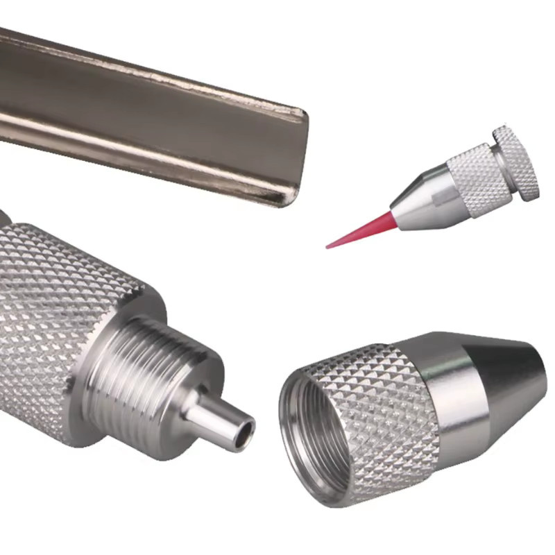 Manuelles Kleber-Dosierventil für niedrige Viskosität in Silber aus Metall - Bild 2