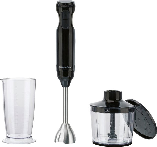 SILVERCREST Stabmixer-Set SSMS 600 G7 aus Kunststoff in Schwarz, 4-teilig - Bild 1