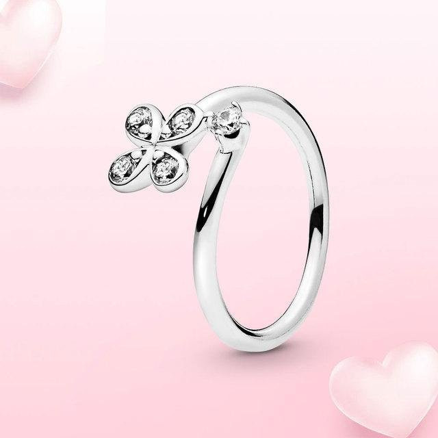 FOXANRY Jewelry Ring 925 Silber, Zirkonia, Damen, Schleife Maus - Bild 1