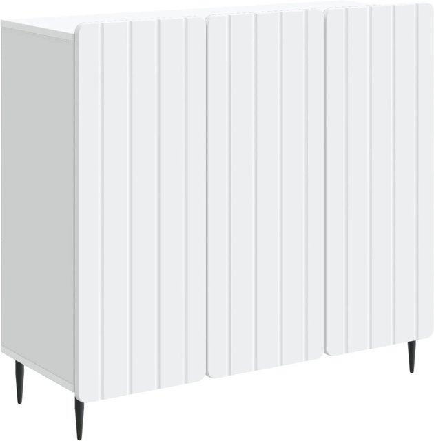 vidaXL Sideboard Weiß im industriellen Look aus Holzwerkstoff, B/T/H: 89 x 34,5 x 82 cm - Bild 1