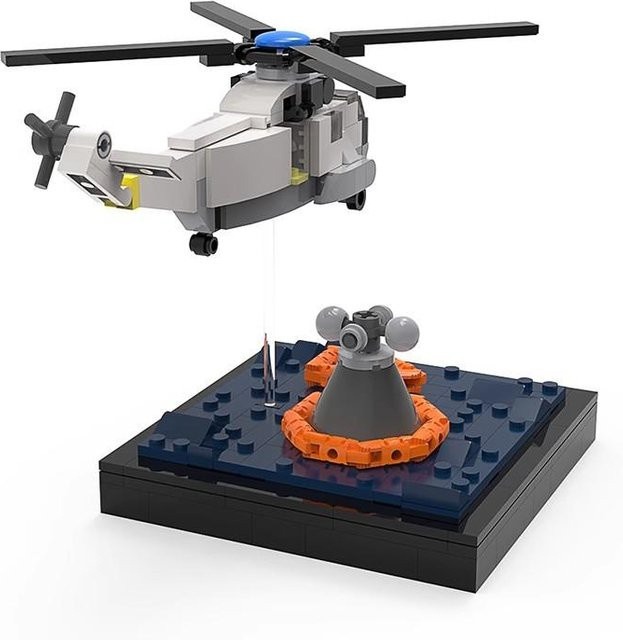 LEGO Weltraum Apollo Hubschrauber Saturn V Raumschiff, Baustein, ab 3 Jahre - Bild 1