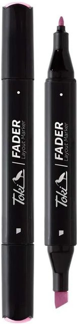 Toki Marker Fader Permanent Marker mit Keilspitze in 66 Farben Old Red - Bild 1