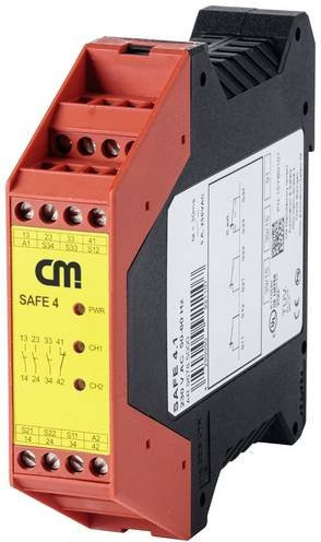 CM Manufactory Sicherheitsrelais SAFE 4.1 in Rot mit 230 V/AC, 3 Schließer und 1 Öffner - Bild 1