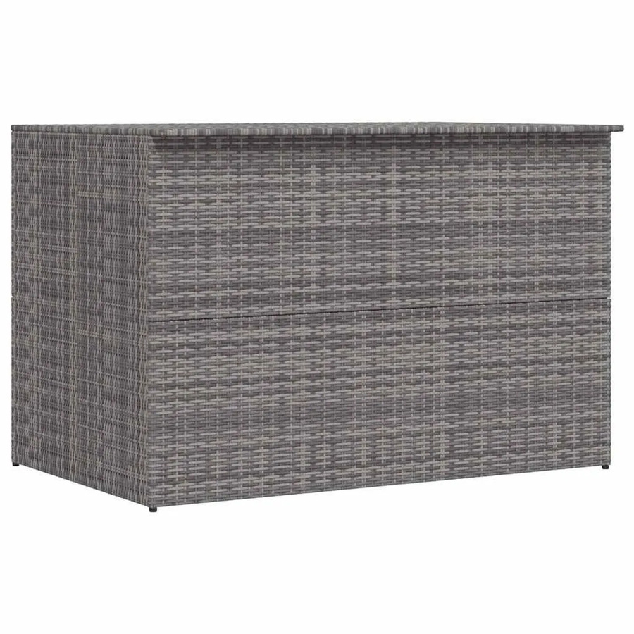 Furnicato Auflagenbox für den Garten in Grau aus Poly Rattan mit pulverbeschichtetem Stahlrahmen B/T/H: 150 x 100 x 100 cm - Bild 2