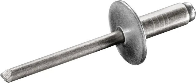 Goebel Großkopf Blindniete aus Aluminium und Edelstahl A2 in Silber, Durchmesser: 5,0 mm, Länge: 16,0 mm - Bild 1