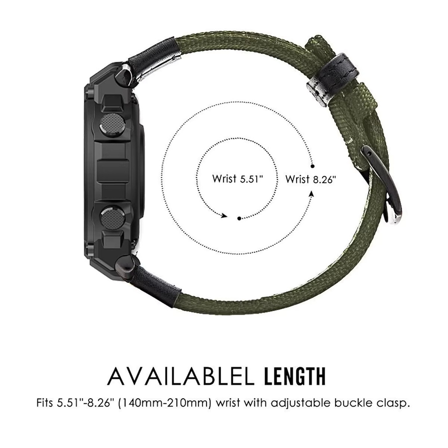 Geekthink Uhrenarmband Nylon, Schwarz, Unisex - Bild 4
