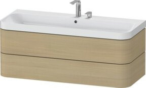 Duravit Möbelwaschtisch Happy D.2 Plus in Matt, B: 117,5 cm, T: 49 cm, mit 2 Schubladen und 2 Hängelichtern - Bild 1