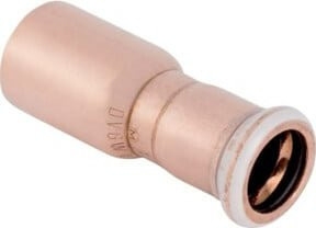 Geberit Reduktion Mapress aus Messing mit Einschubende, Durchmesser: 22 mm x 15 mm, Farbe: Gold/Braun - Bild 1
