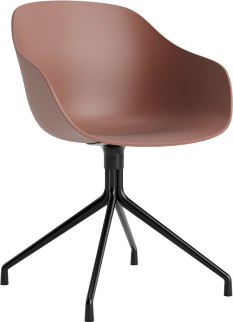 HAY About A Chair AAC 220 mit Armlehnen in Rot und pulverbeschichtetem Aluminiumgestell - Bild 1