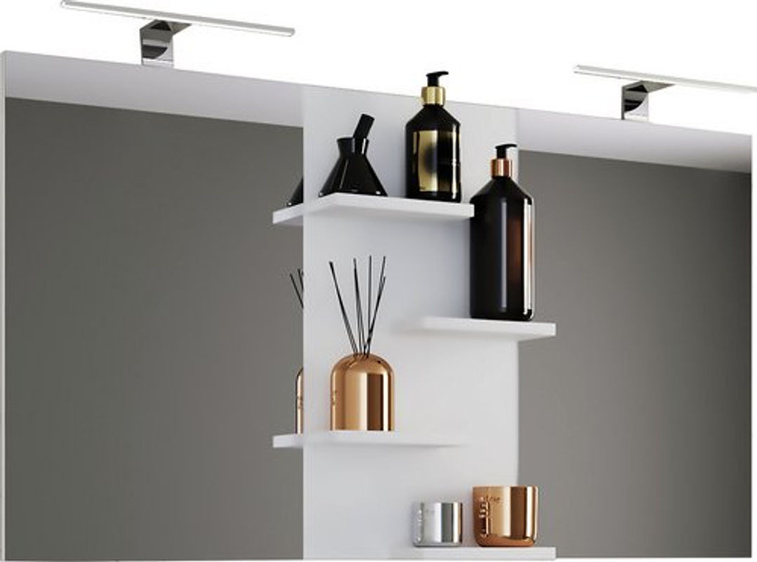 VCM Spiegel Budasi mit Ablage in Weiss, B/H/T: 112 x 59 x 11,5 cm - Bild 1