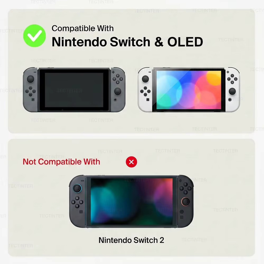 TECTINTER Tragbare Aufbewahrungstasche für Nintendo Switch und Switch OLED in Schwarz mit 10 Kartenfächern für dein Zubehör - Bild 2