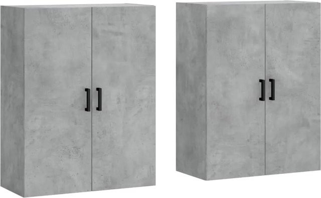 vidaXL Wandschränke 2er Set Betongrau, B/T/H: 69,5 x 34 x 90 cm - Bild 1