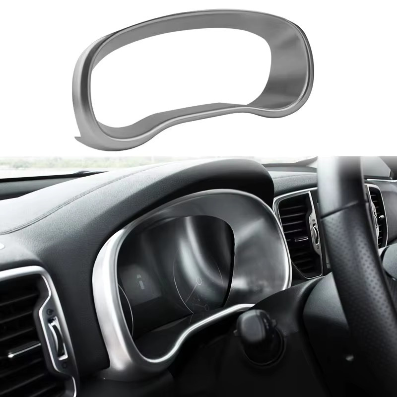 YaLumei Dashboard Instrumentenrahmen Abdeckung aus ABS in Silber für Kia Sportage 4 QL (2016-2021) - Bild 4