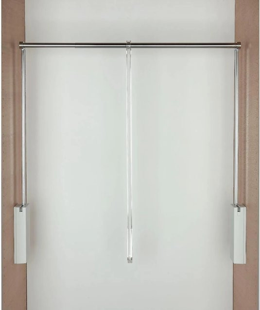 Servetto Kleiderlift T3 aus Stahl und Kunststoff in Weiß und Verchromt, Höhe: 560-950 mm - Bild 1