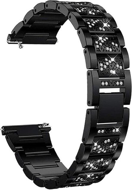 Armband Damen, Edelstahl, Schwarz, Diamant, Zirkonia - Bild 1