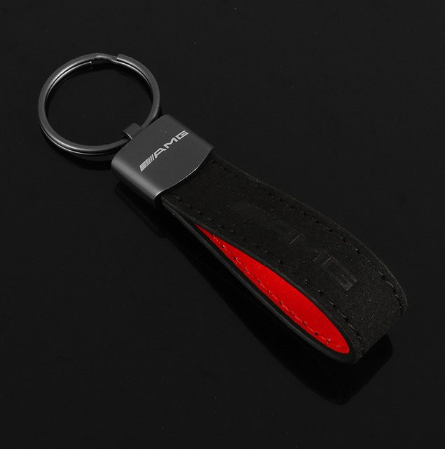AMG Autoschlüsselanhänger Wildleder-Fell-Leder, Unisex - Bild 1