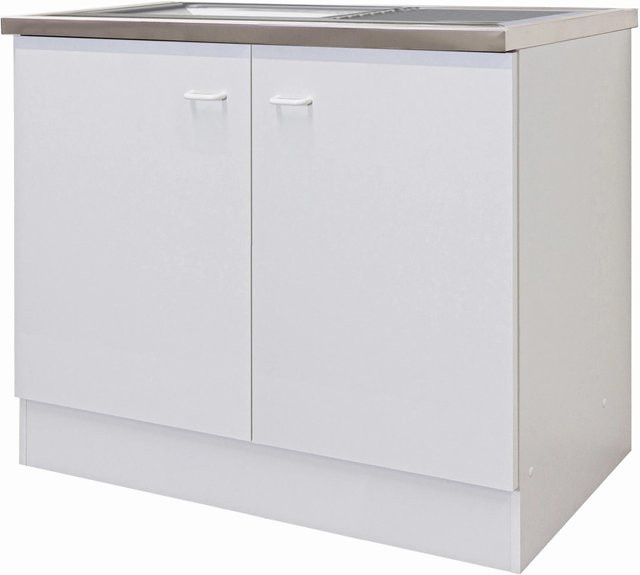 Flex-Well Classic Küchen-Spülenunterschrank Speed Weiß, Breite: 100 cm - Bild 1