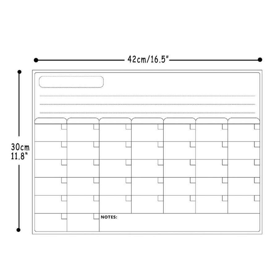 Magnetisches Blackboard-Whiteboard von Painter als Kalender-Aufkleber für den Kühlschrank in Schwarz - Bild 3