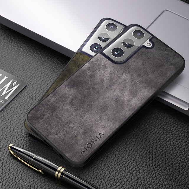 Luxus PU Leder Schutzhülle für Samsung Galaxy S22 S21 Ultra Plus FE in Blau - Bild 1