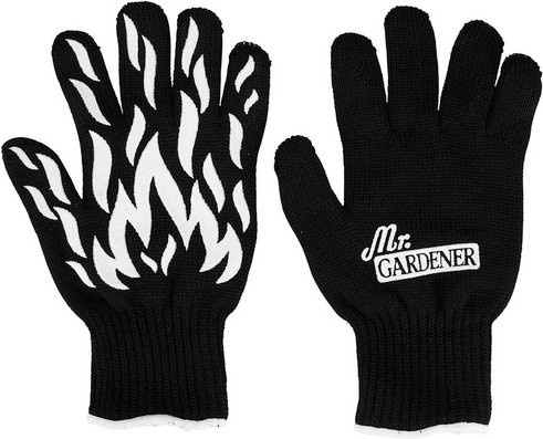 Mr. GARDENER Grillhandschuh in Schwarz aus Polyester, Baumwolle und Polyamid für Erwachsene - Bild 1