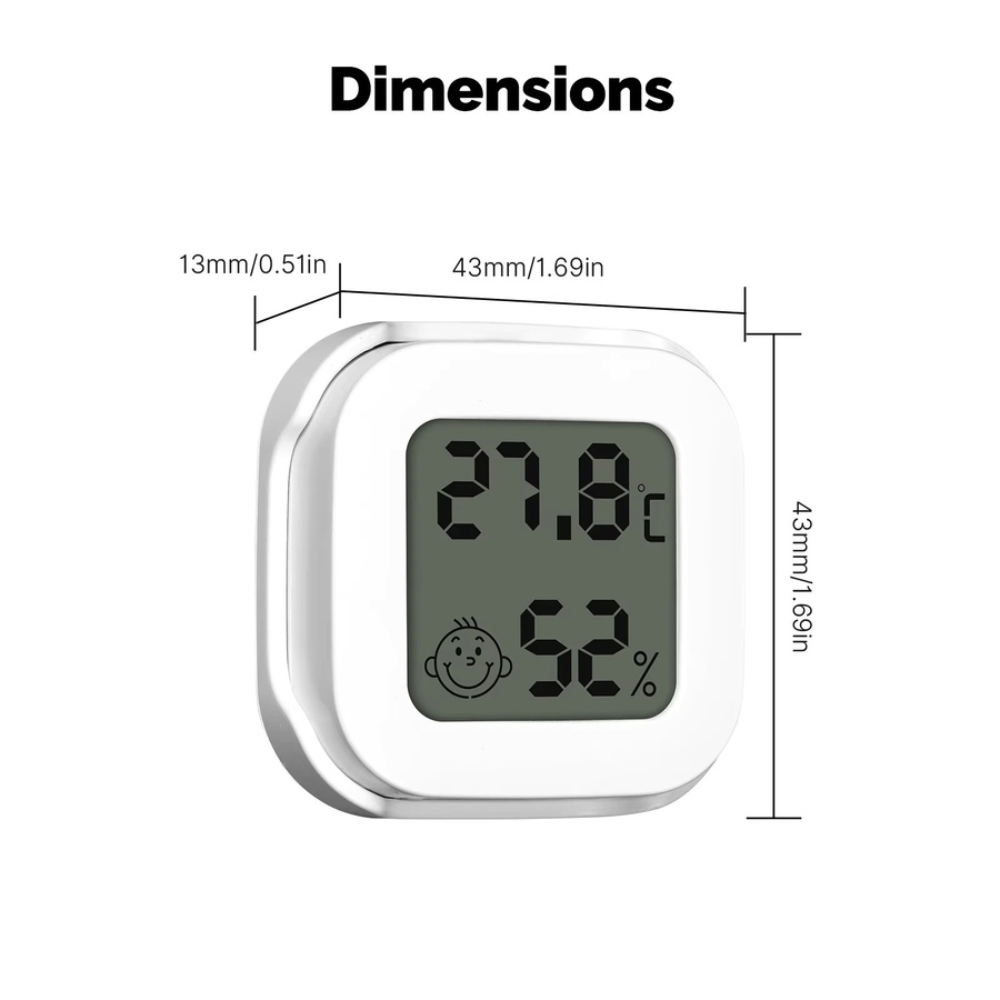 MOES Zigbee Tuya Smart Temperatur- und Feuchtigkeitssensor mit LCD-Display in Weiß zur App-Fernüberwachung via Smart Life App - Bild 4