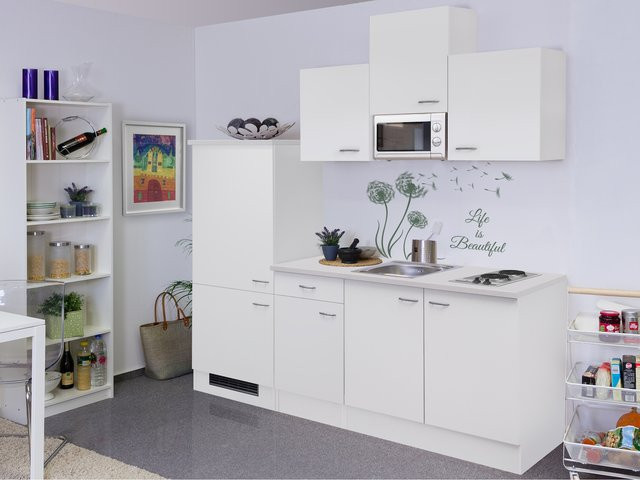 Küchenzeile Flex-Well G-210-1602-000 mit Innenschubladen und Schranktüren, Breite: 210 cm - Bild 1