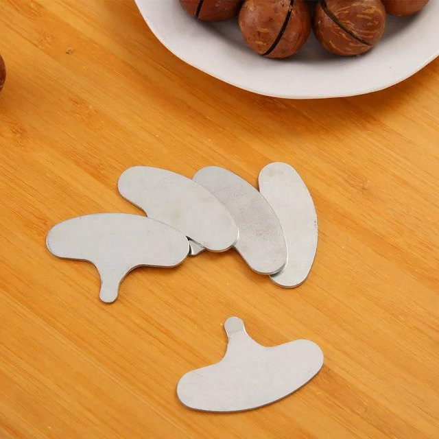 JMG Household Supplies 5er-Set Mini-Nussknacker aus Edelstahl in Silber für Macadamia und Walnuss - Bild 1
