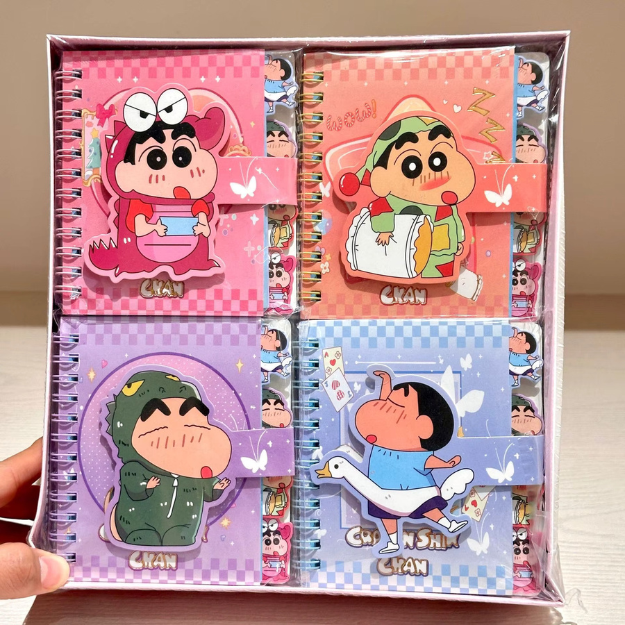 Bandai Crayon Shin-chan Spiralnotizbuch mit Softcover und linierten Seiten in Multicolour - Bild 2