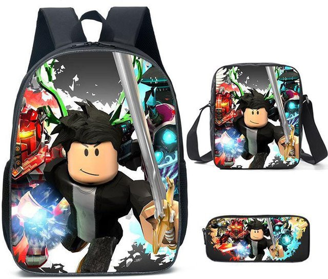 Roblox Schultaschen-Set für Mädchen bestehend aus Rucksack und Federmäppchen in Multicolour - Bild 1