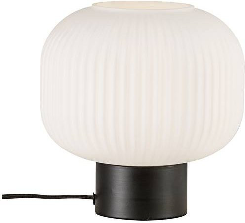 Nordlux Milford Tischlampe Schwarz mit Glaselement und E27 Fassung - Bild 1