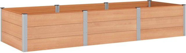 vidaXL Hochbeet aus WPC und Aluminium in Braun, B/T/H: 300 x 100 x 54 cm - Bild 1