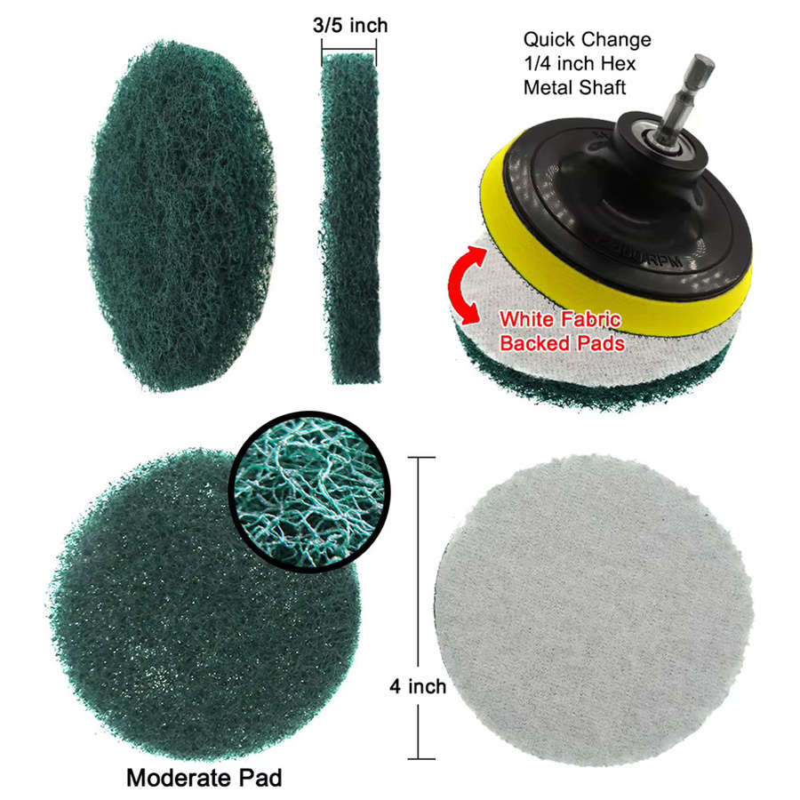 Vibratite 5er Set Nylon Polierscheiben in Blau mit Körnungen 240, 400, 800, 2500 und 3000 Durchmesser: 10,16 cm - Bild 6
