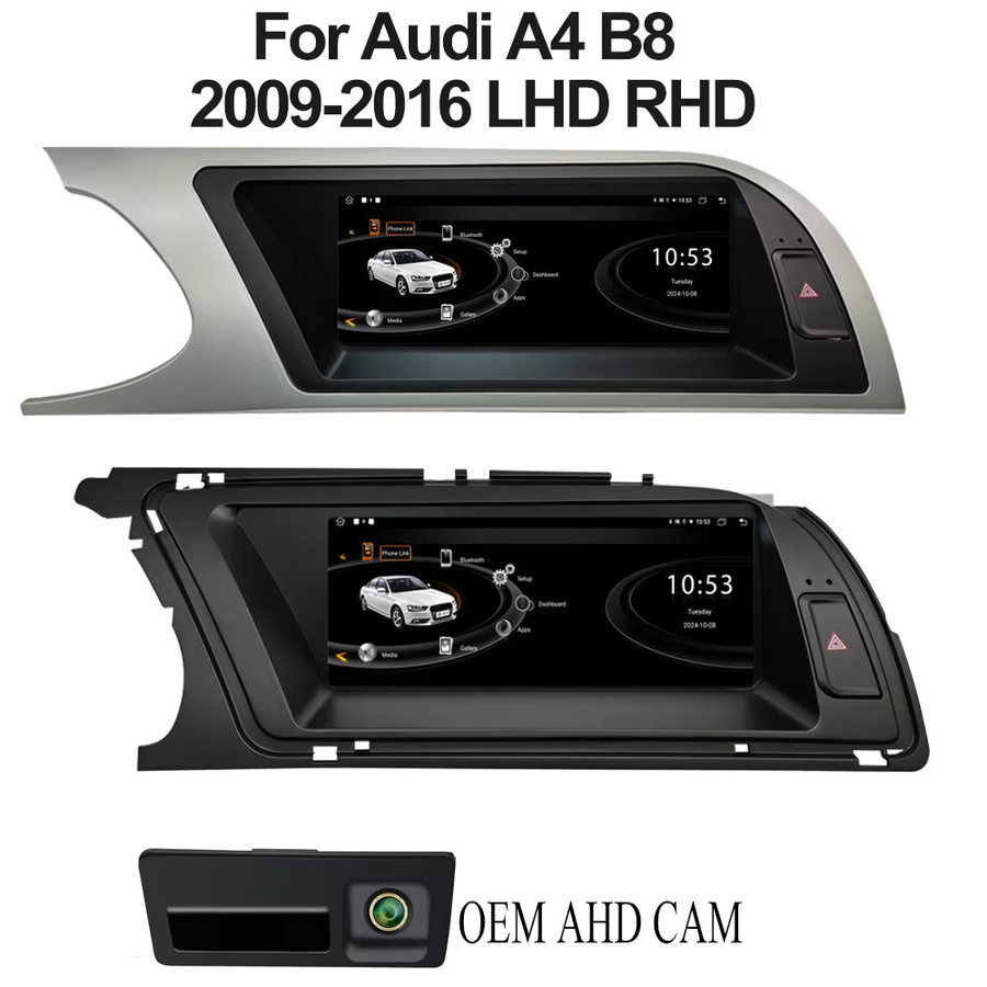 Forefeel Android 13 Auto Multimedia Radio Player für Audi A4 B8 (2009-2016), 8,8 Zoll Display, Drahtloses CarPlay, 4G, WiFi, GPS Navigation, Schwarz - Bild 4