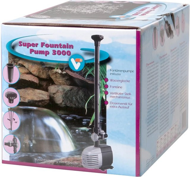VT Teichpumpe Super Fountain mit Fontäne 3.000 Liter/h - Bild 1