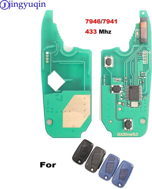 Jingyuqin 433 MHz Flip Remote Key für Fiat Panda Punto Bravo mit PCF7946/PCF7941 Chip - Bild 1